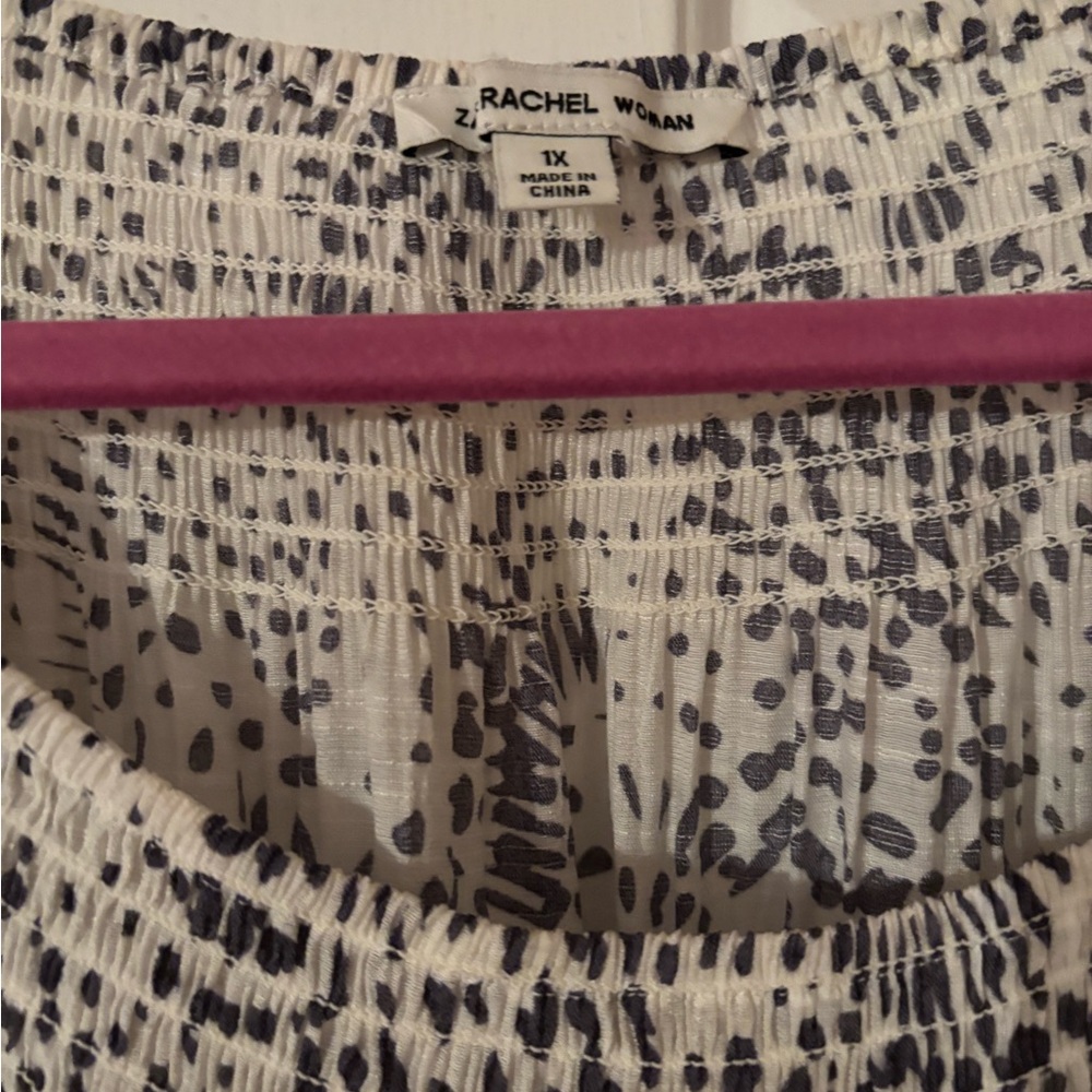 Zac & Rachel Black and White Spotted Blouse - Picture 4 of 4